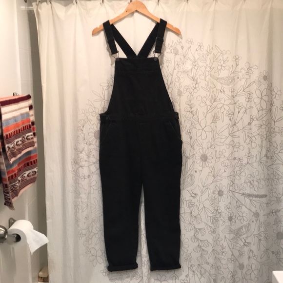 TopShop Black Denim Overalls - Picture 1 of 7
